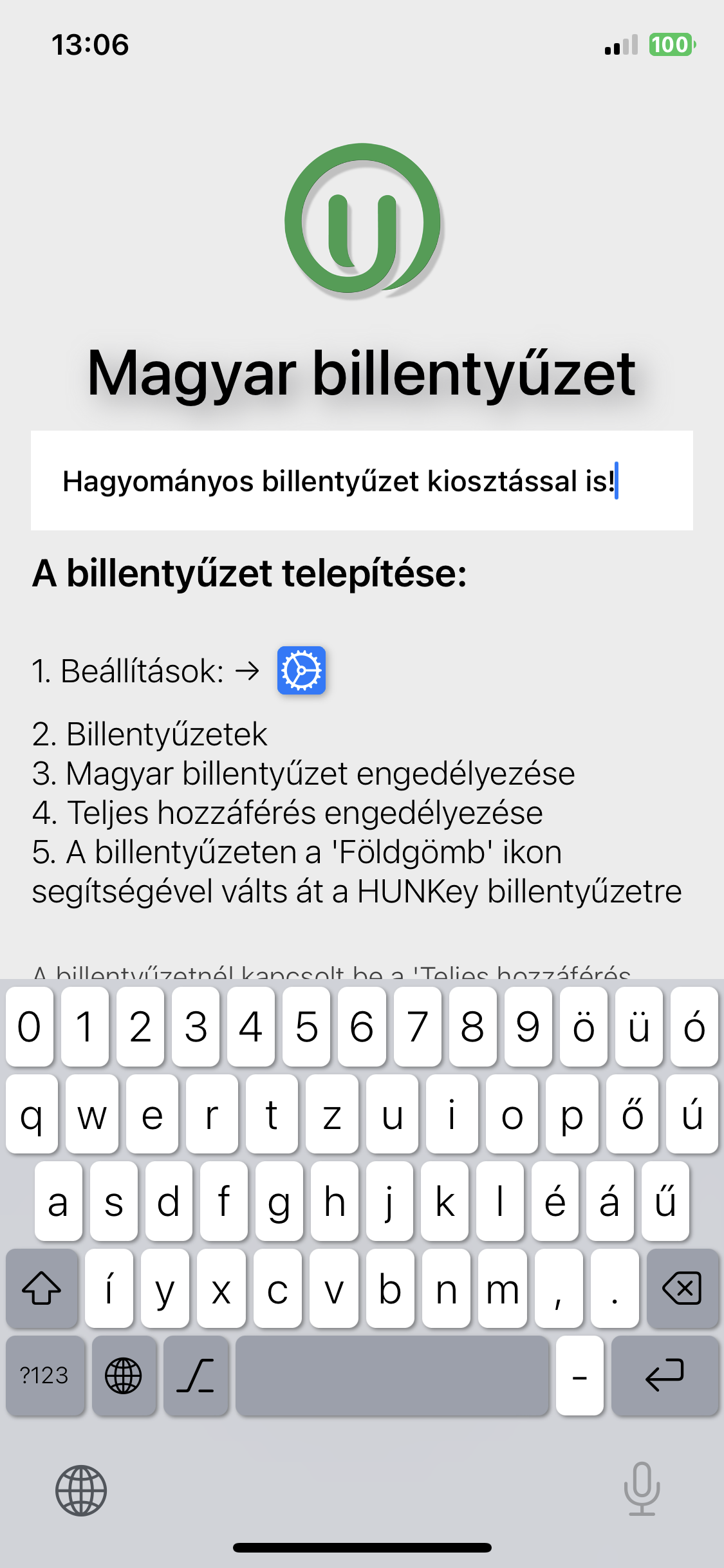 HUNKey a magyar iOS billentyűzet | UniOffice