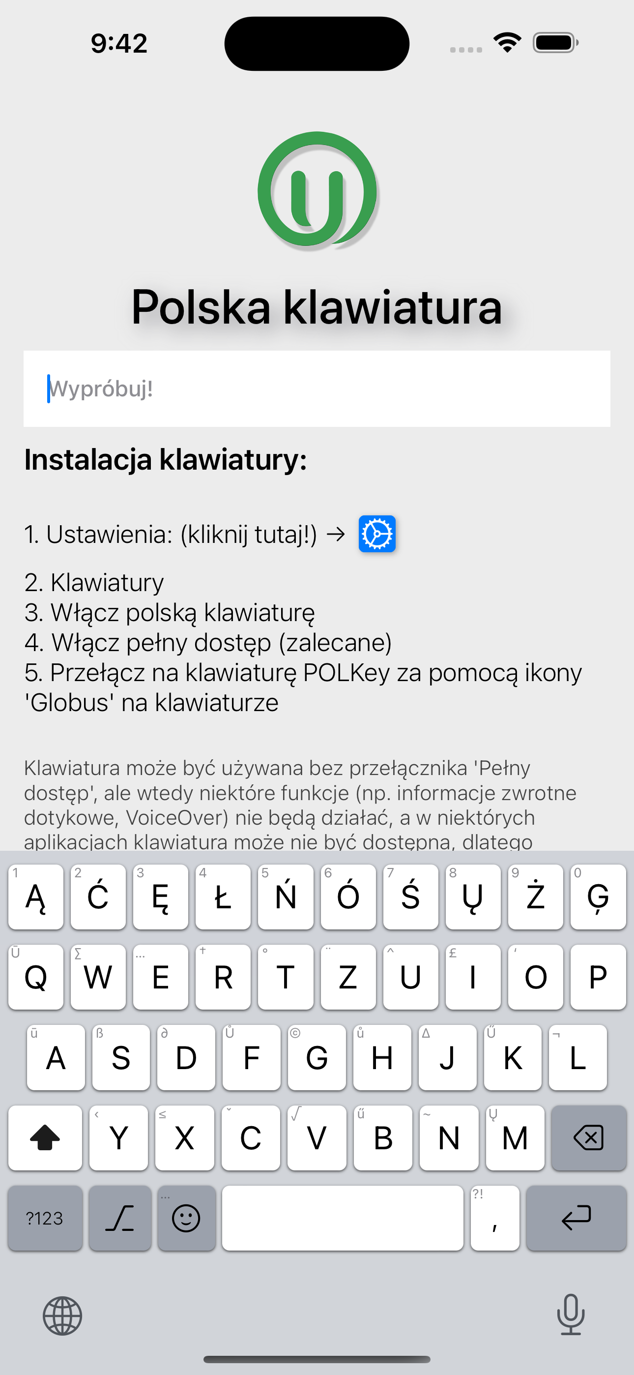 POLKey to polska klawiatura iOS | UniOffice