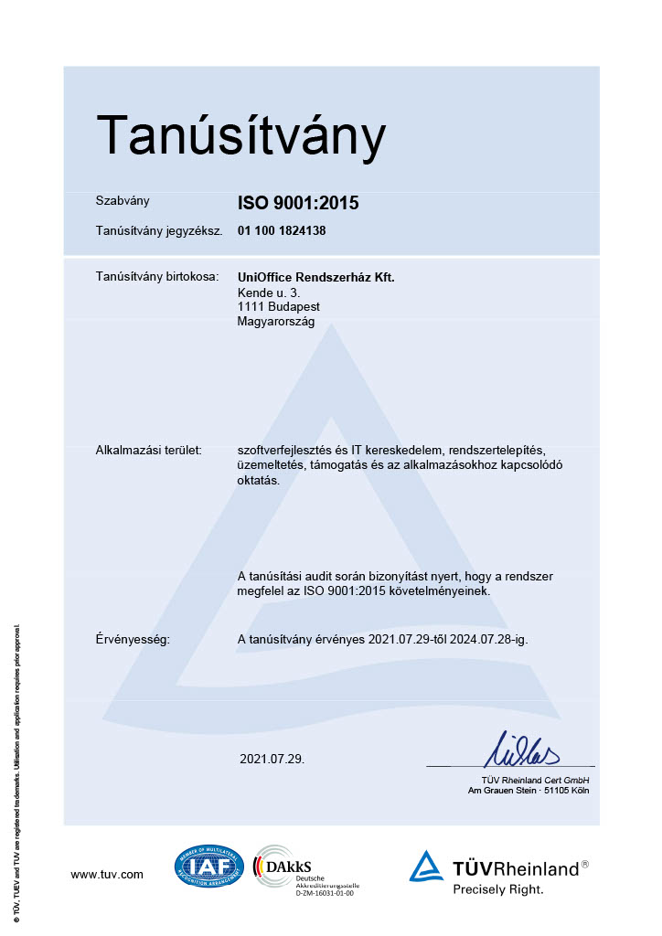 Vállalati informatikai megoldások egyedi igényekre szabva | UniOffice